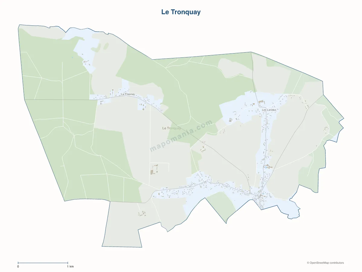 Carte de Le Tronquay à personnaliser