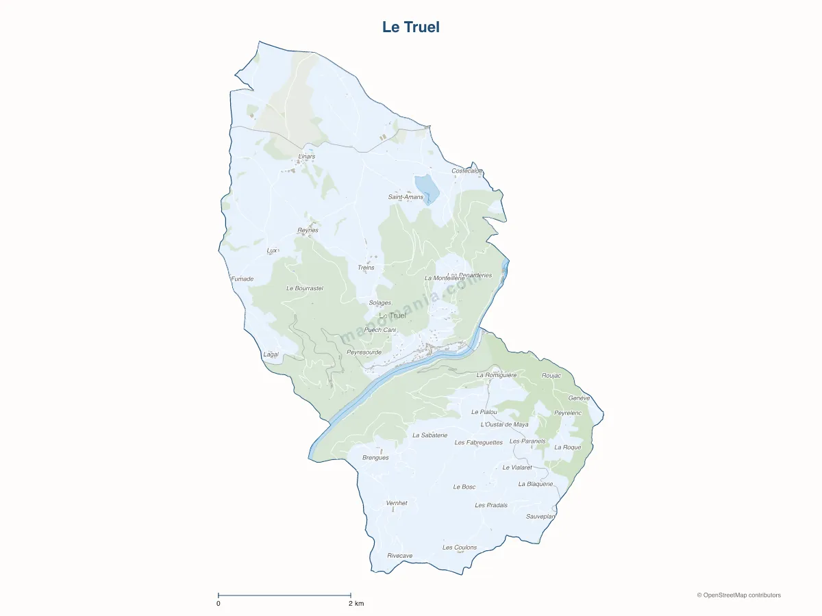 Carte de Le Truel à personnaliser