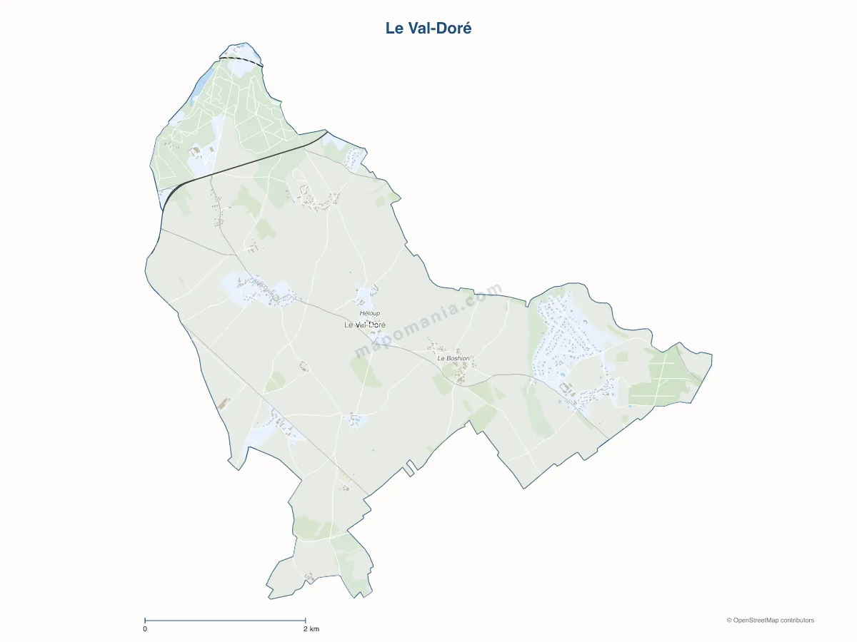 Carte de Le Val-Doré à personnaliser