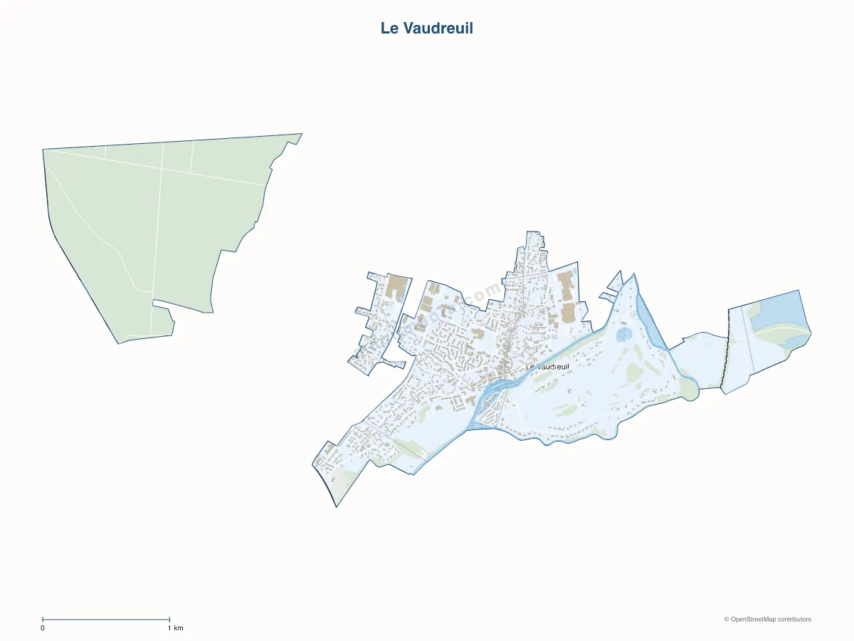 Carte de Le Vaudreuil à personnaliser