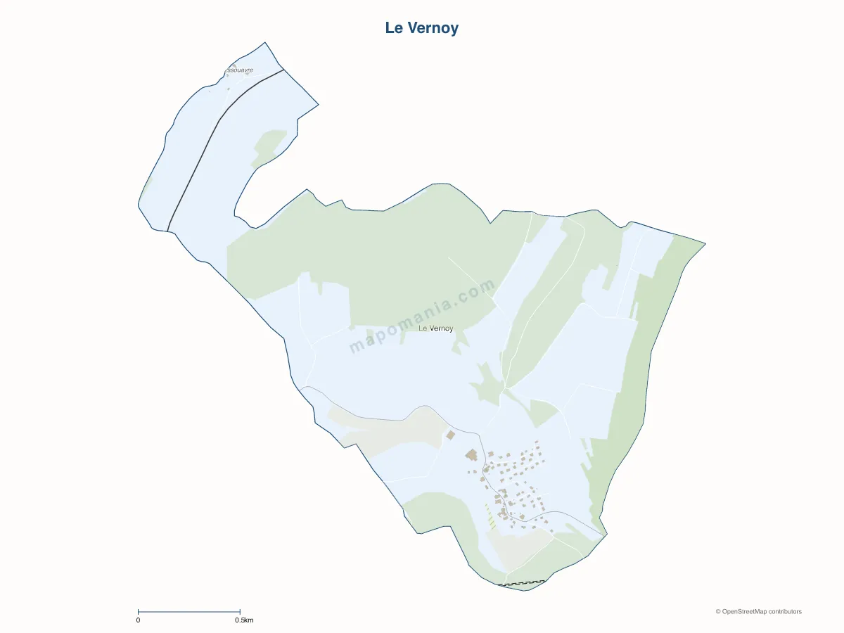 Carte de Le Vernoy à personnaliser