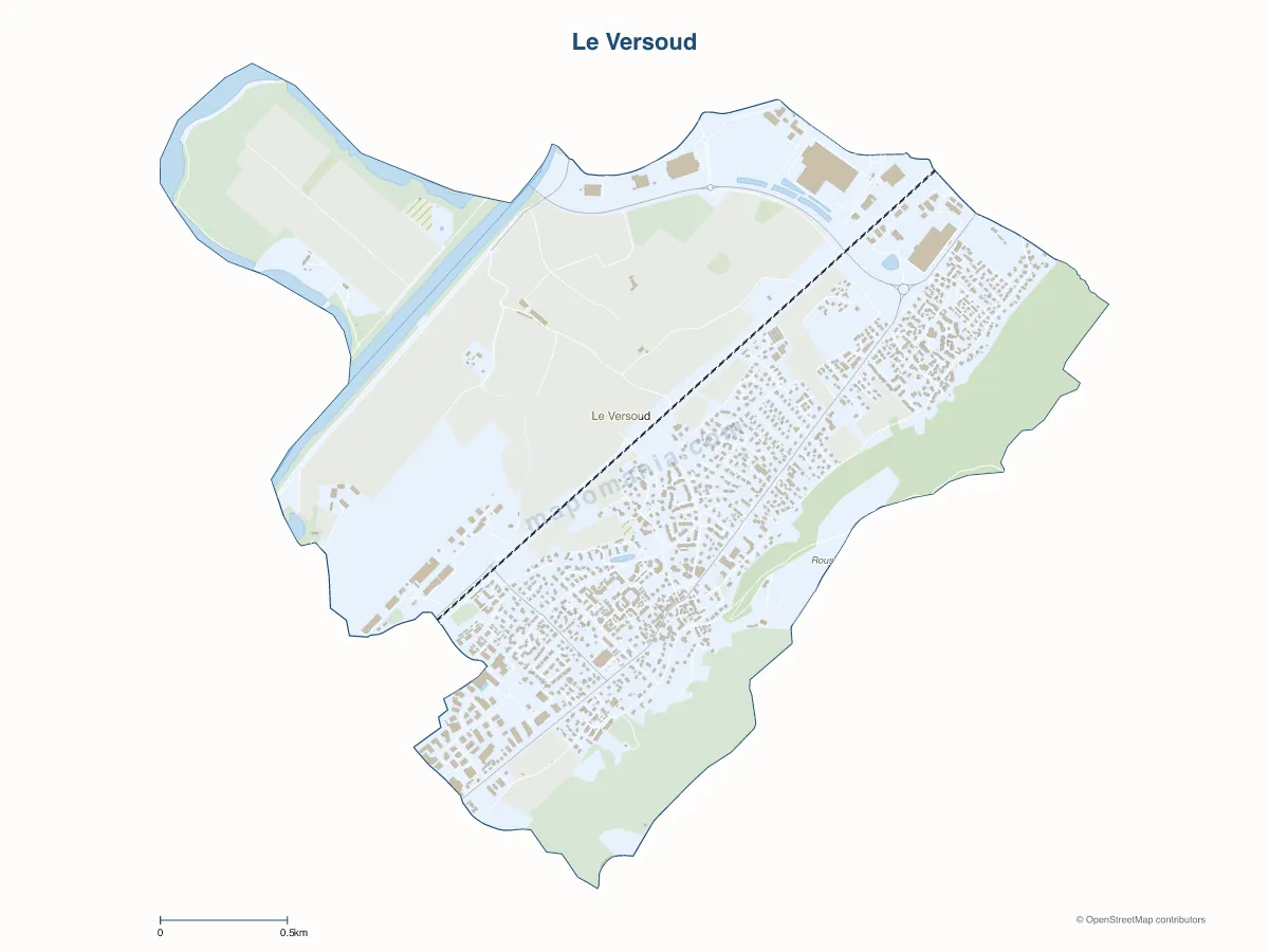 Carte de Le Versoud à personnaliser