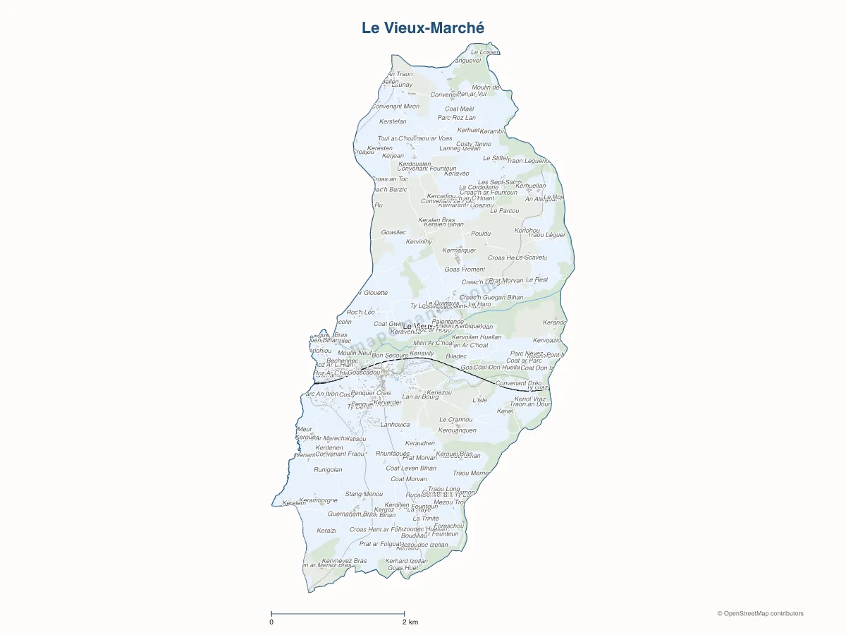 Carte de Le Vieux-Marché à personnaliser
