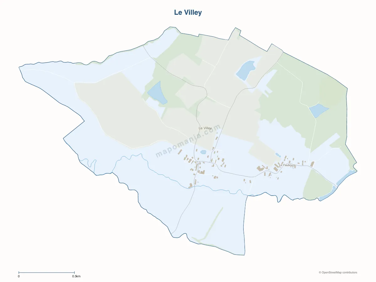 Carte de Le Villey à personnaliser