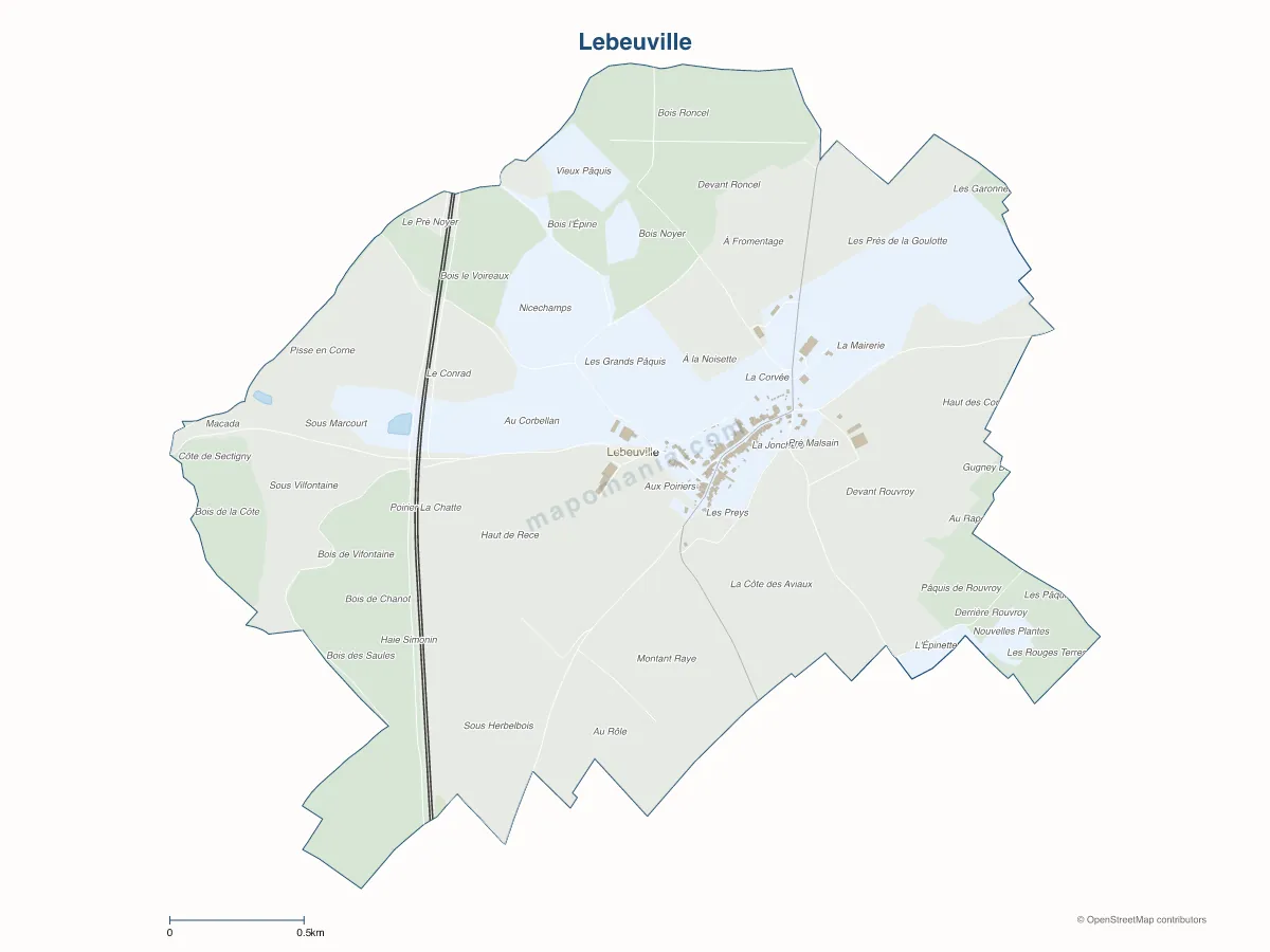 Carte de Lebeuville à personnaliser