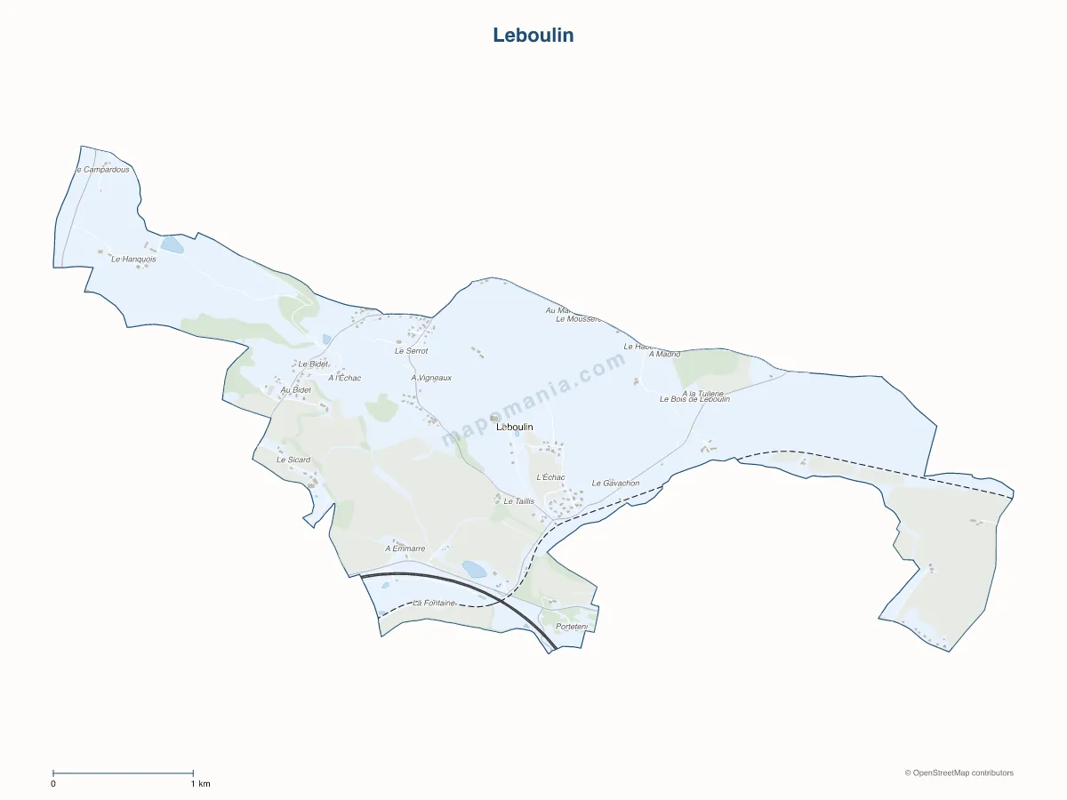 Carte de Leboulin à personnaliser