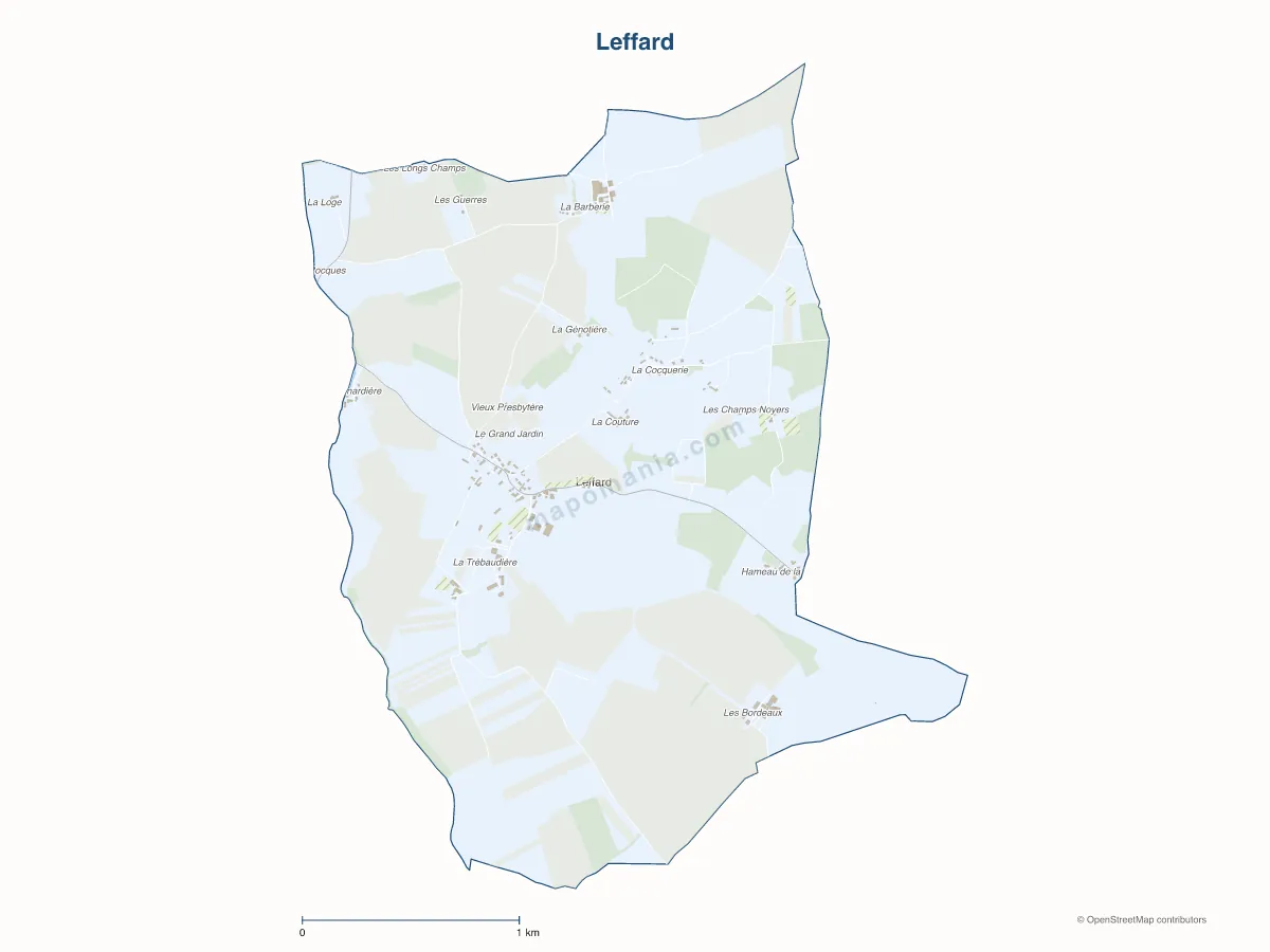 Carte de Leffard à personnaliser