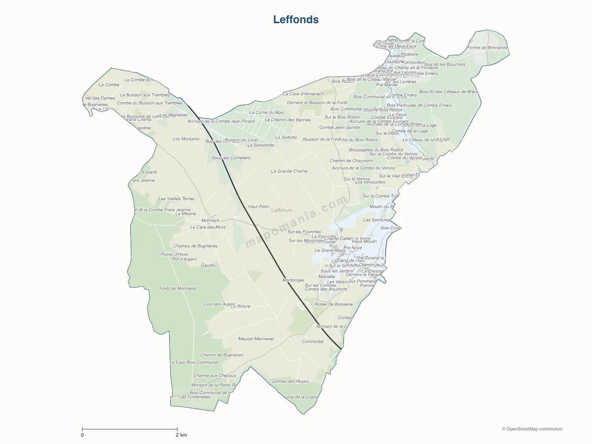 Carte de Leffonds à personnaliser