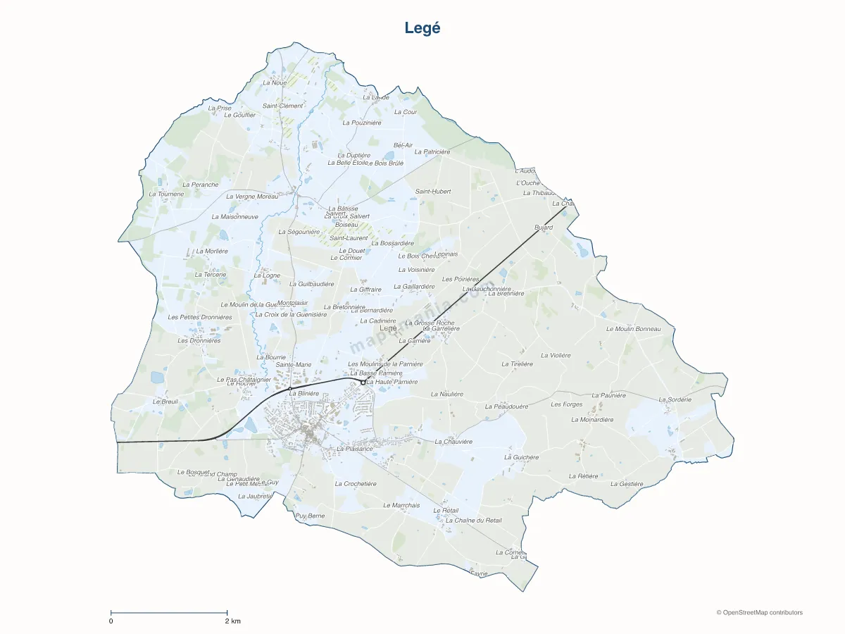 Carte de Legé à personnaliser