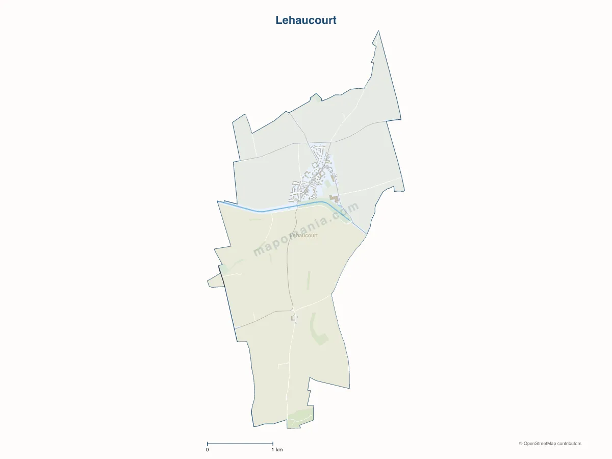 Carte de Lehaucourt à personnaliser