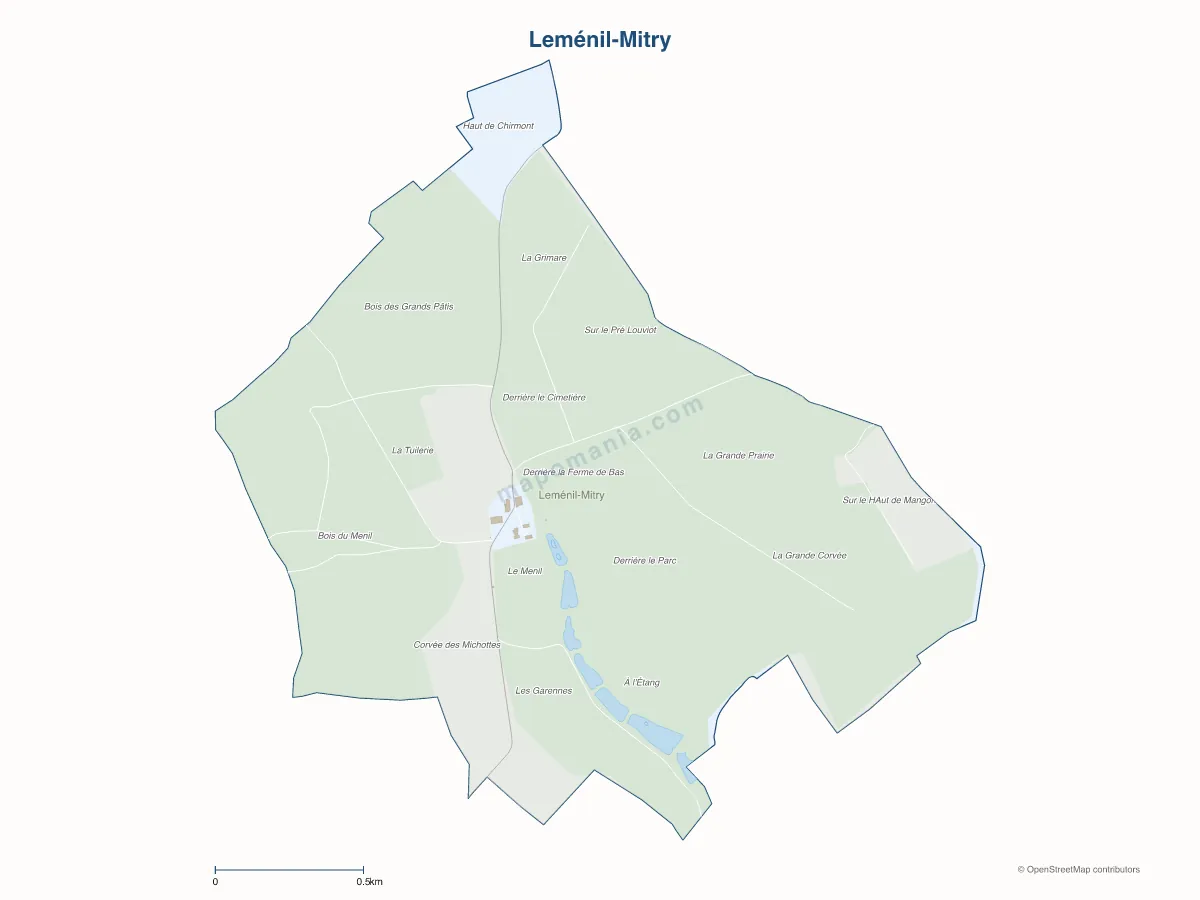 Carte de Leménil-Mitry à personnaliser