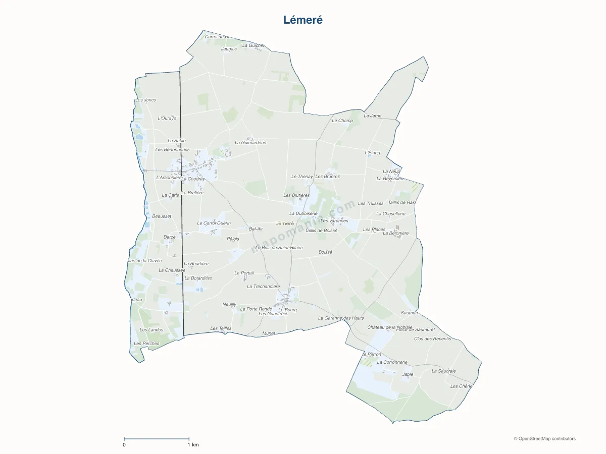 Carte de Lémeré à personnaliser