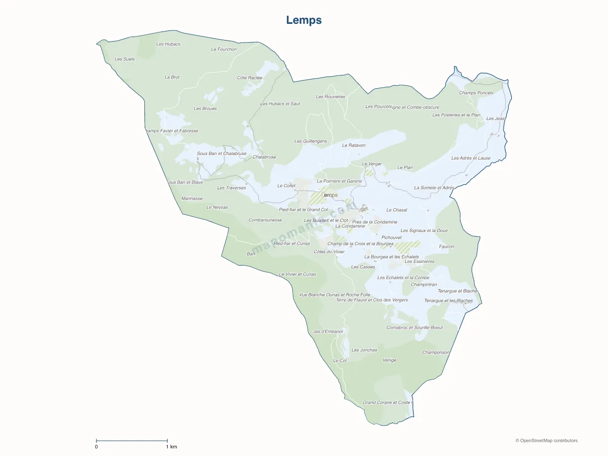 Carte de Lemps à personnaliser