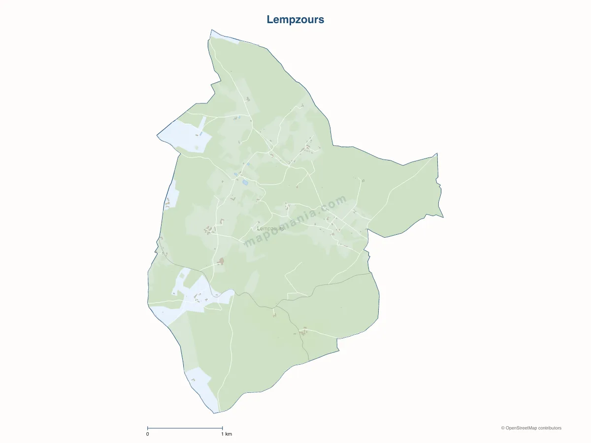 Carte de Lempzours à personnaliser