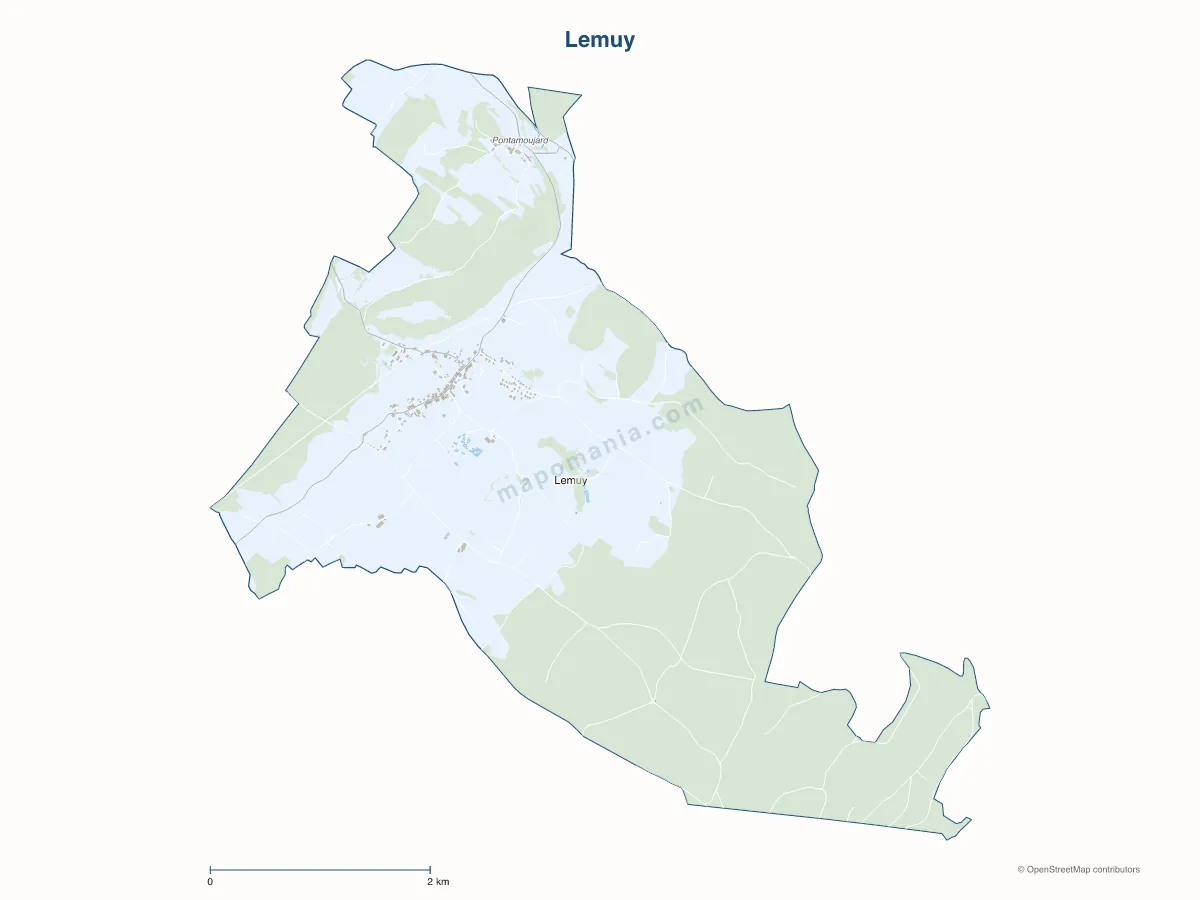 Carte de Lemuy à personnaliser