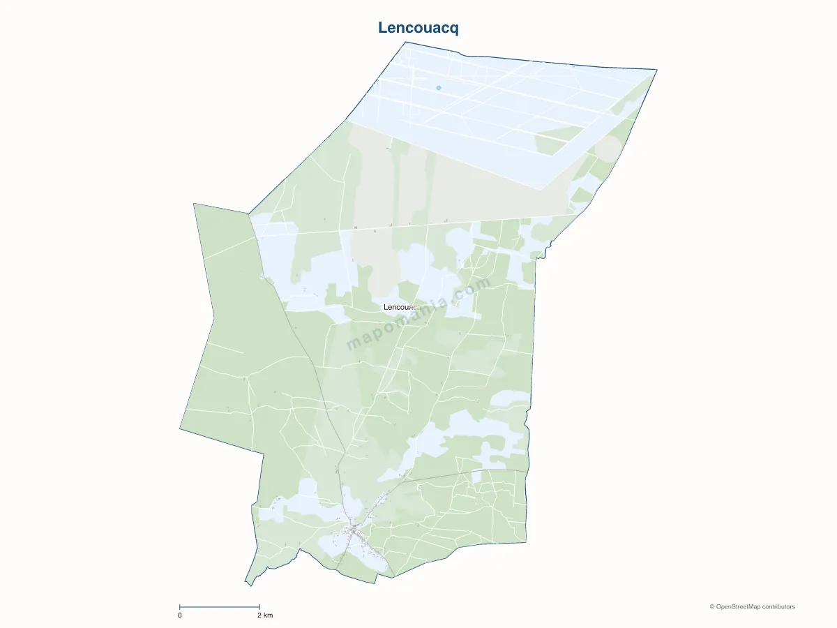 Carte de Lencouacq à personnaliser