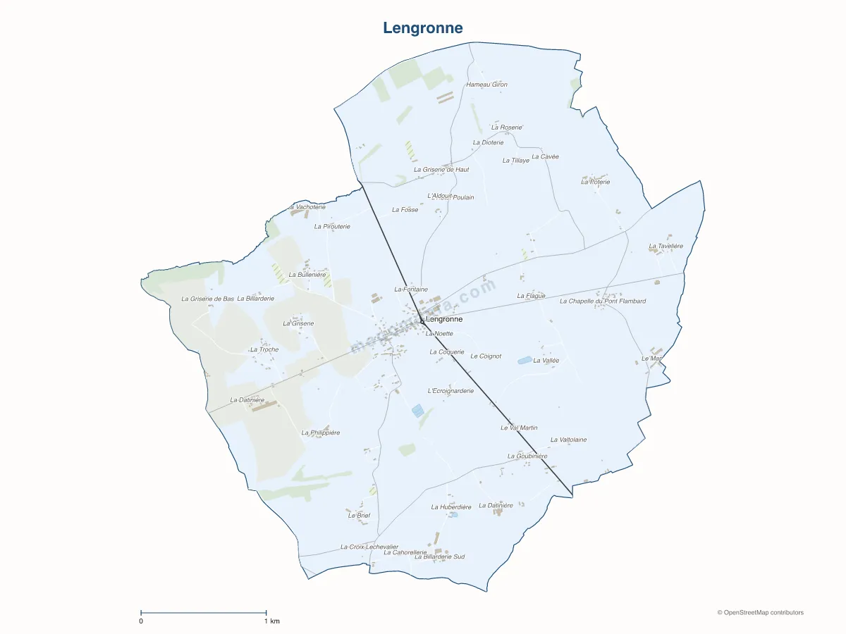 Carte de Lengronne à personnaliser