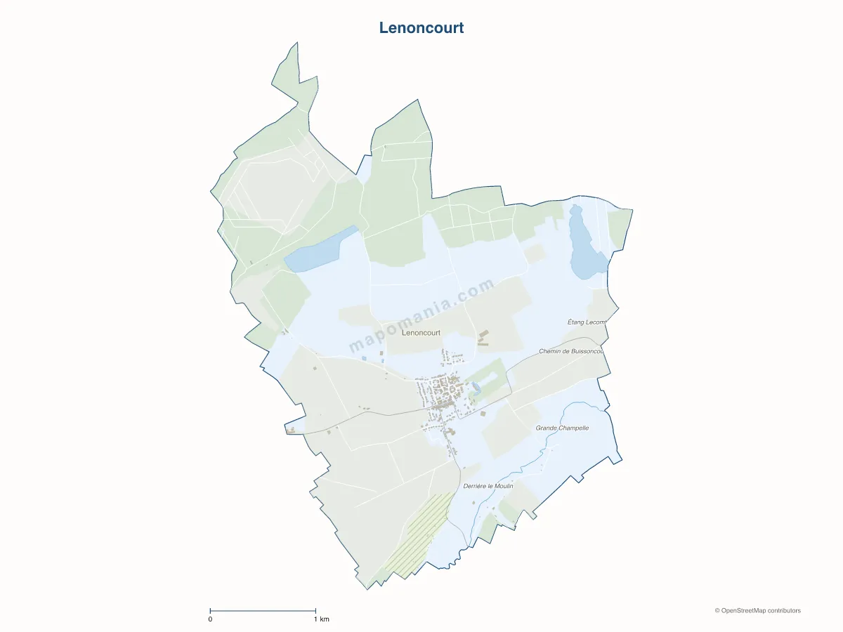 Carte de Lenoncourt à personnaliser
