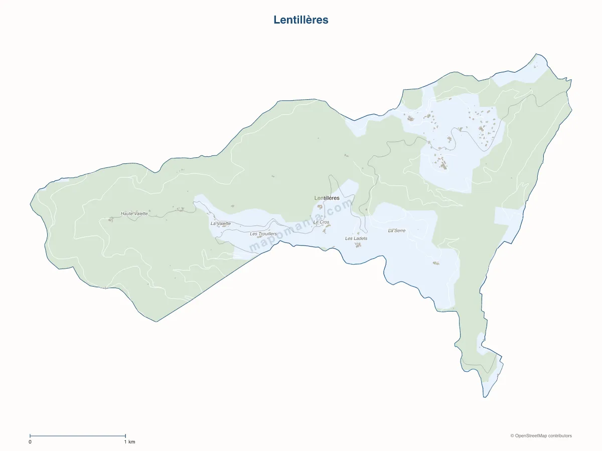 Carte de Lentillères à personnaliser