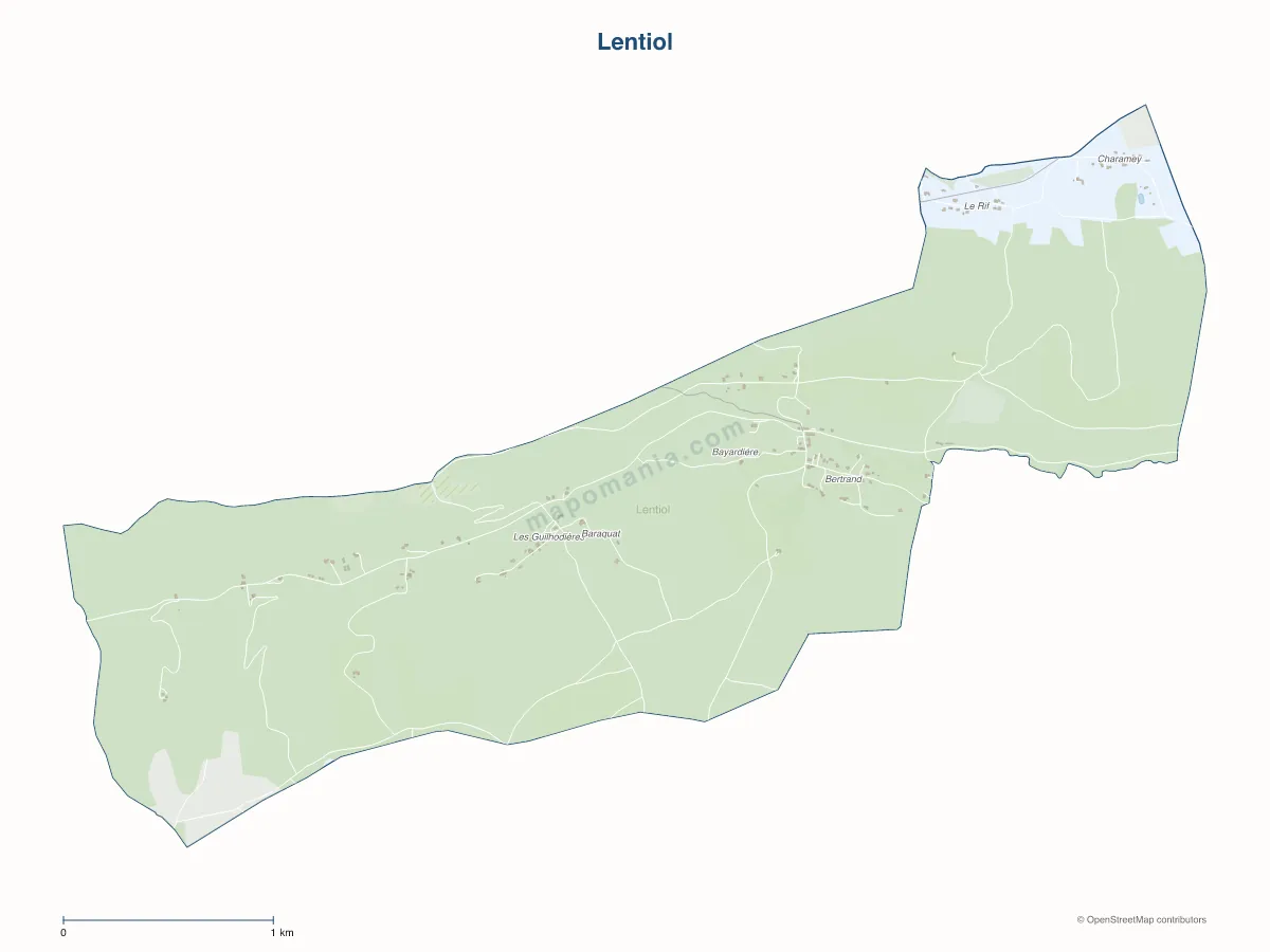 Carte de Lentiol à personnaliser
