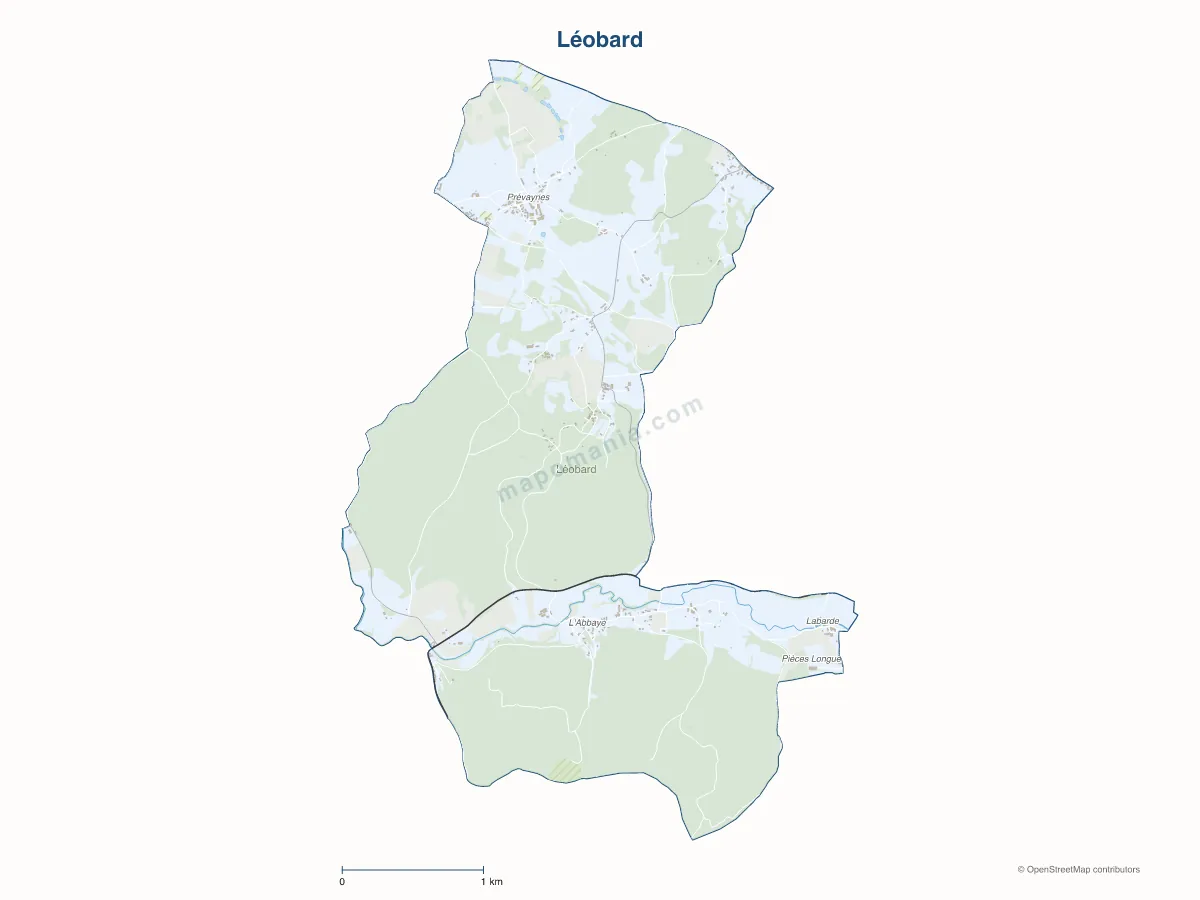 Carte de Léobard à personnaliser