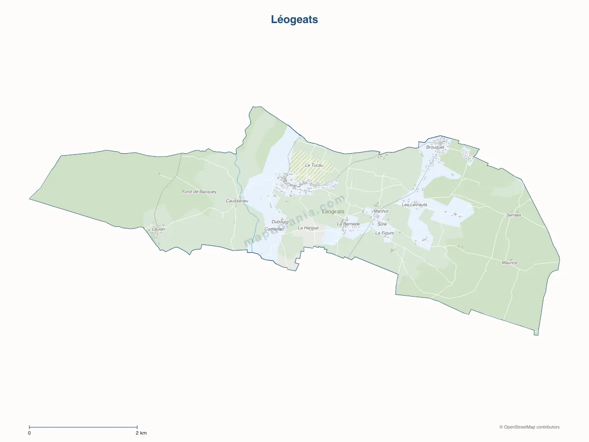 Carte de Léogeats à personnaliser