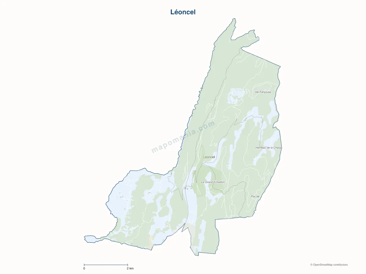 Carte de Léoncel à personnaliser