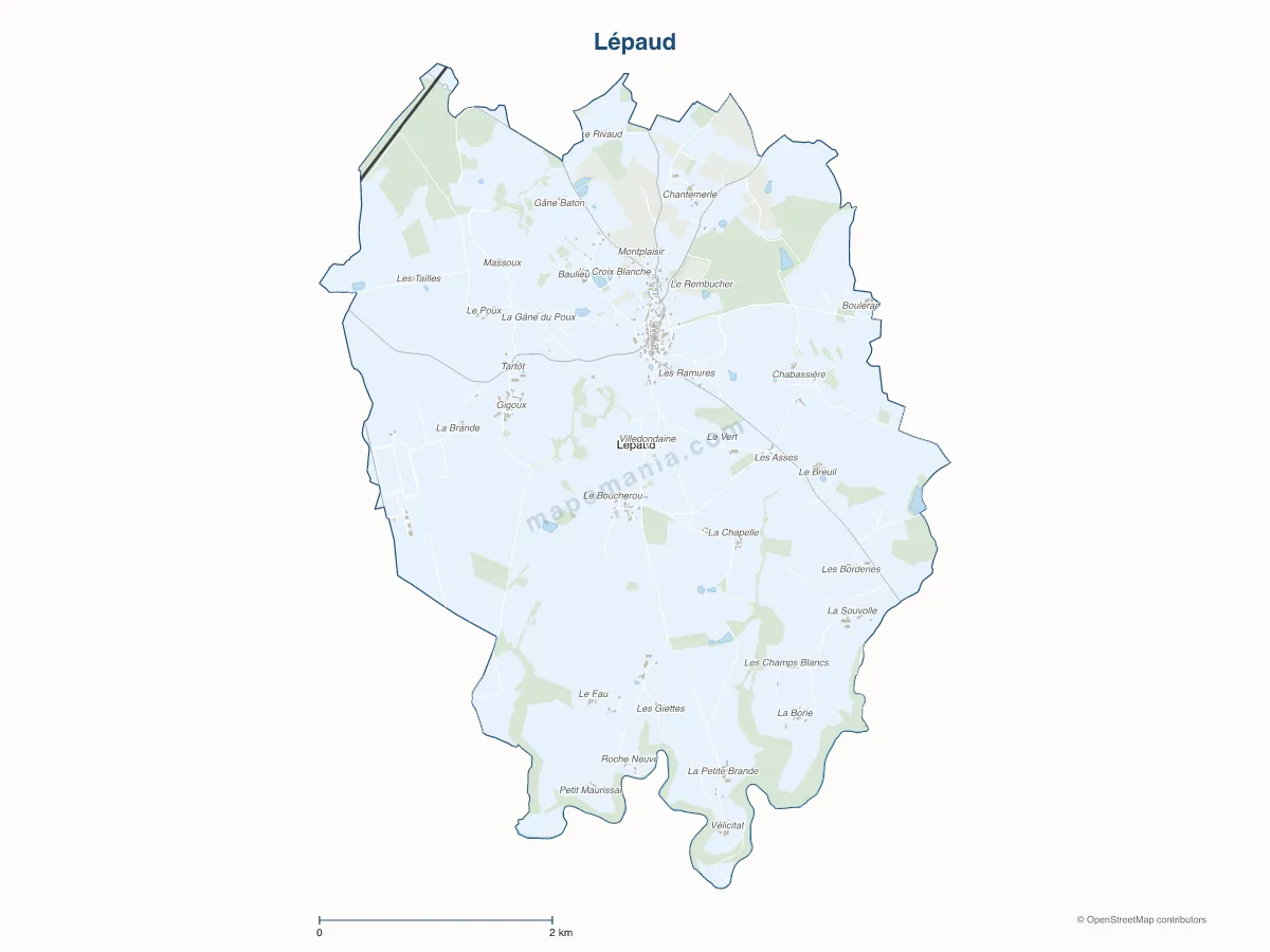 Carte de Lépaud à personnaliser