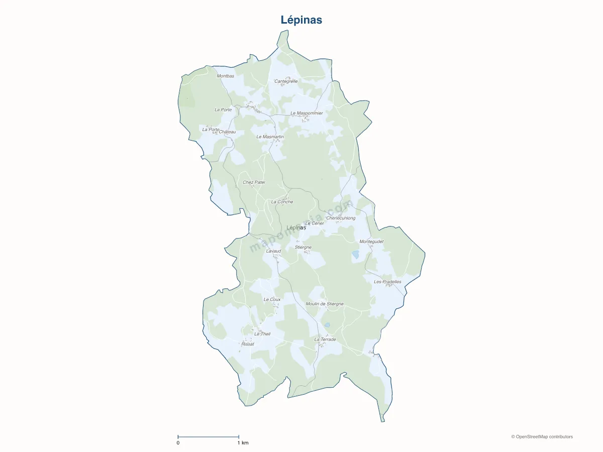 Carte de Lépinas à personnaliser