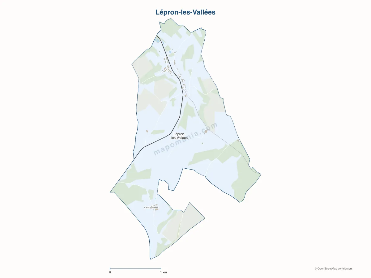 Carte de Lépron-les-Vallées à personnaliser