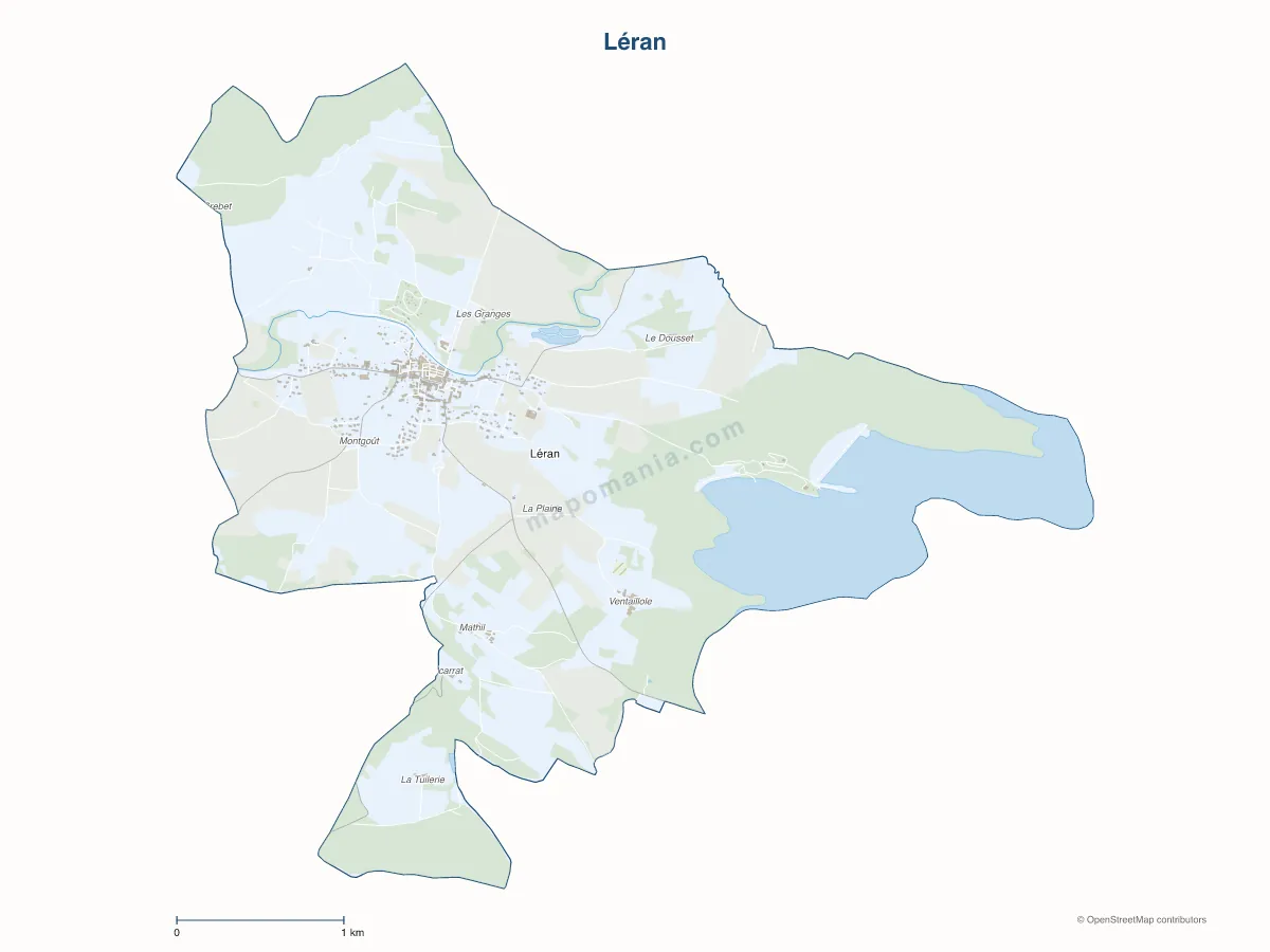 Carte de Léran à personnaliser