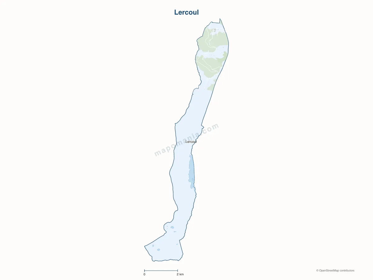 Carte de Lercoul à personnaliser