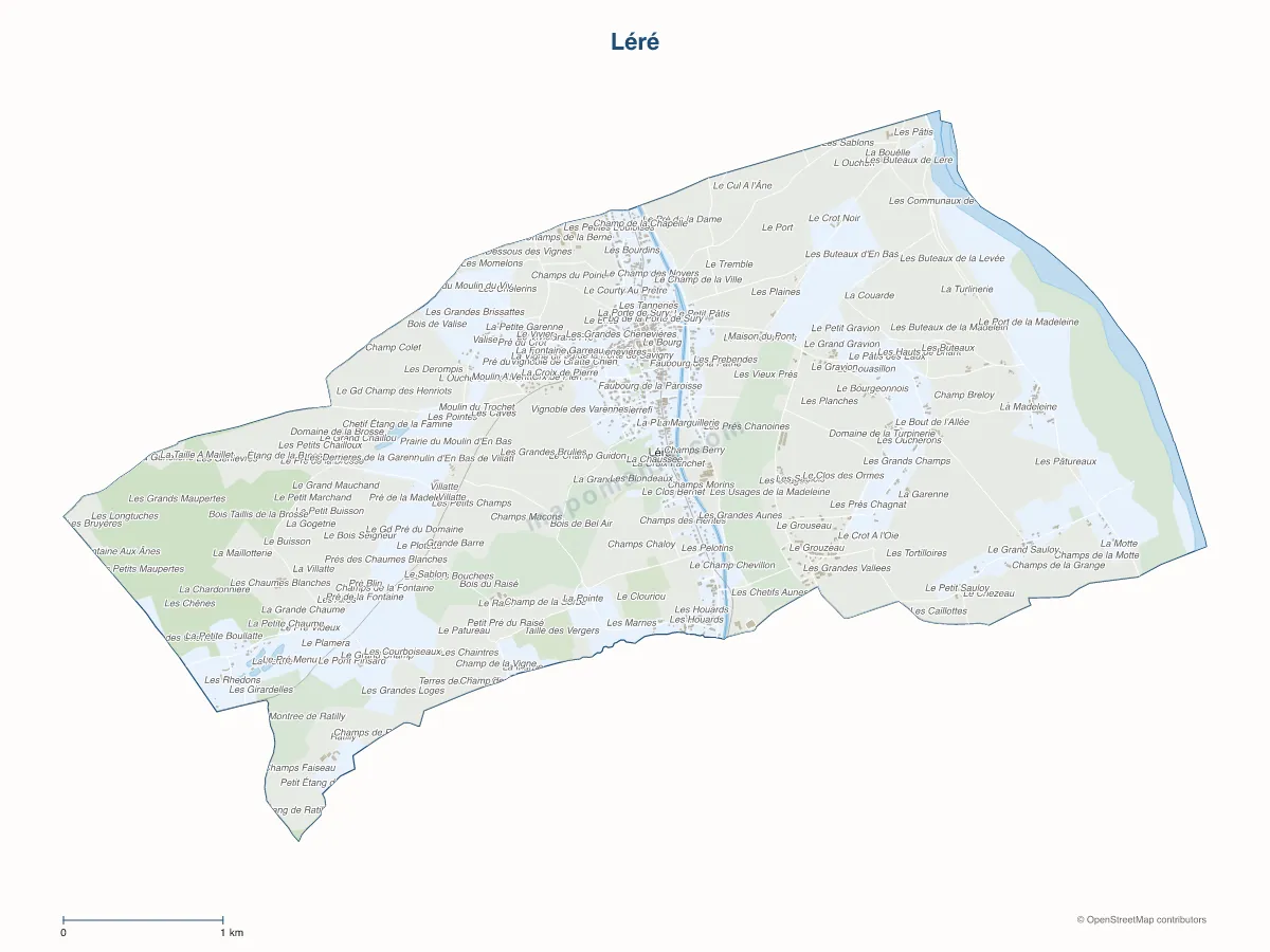 Carte de Léré à personnaliser