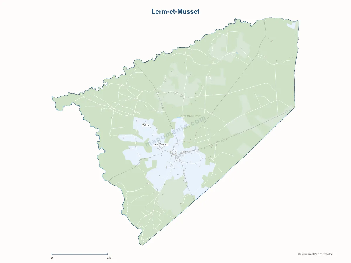 Carte de Lerm-et-Musset à personnaliser
