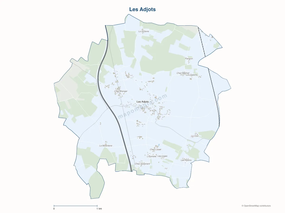 Carte de Les Adjots à personnaliser