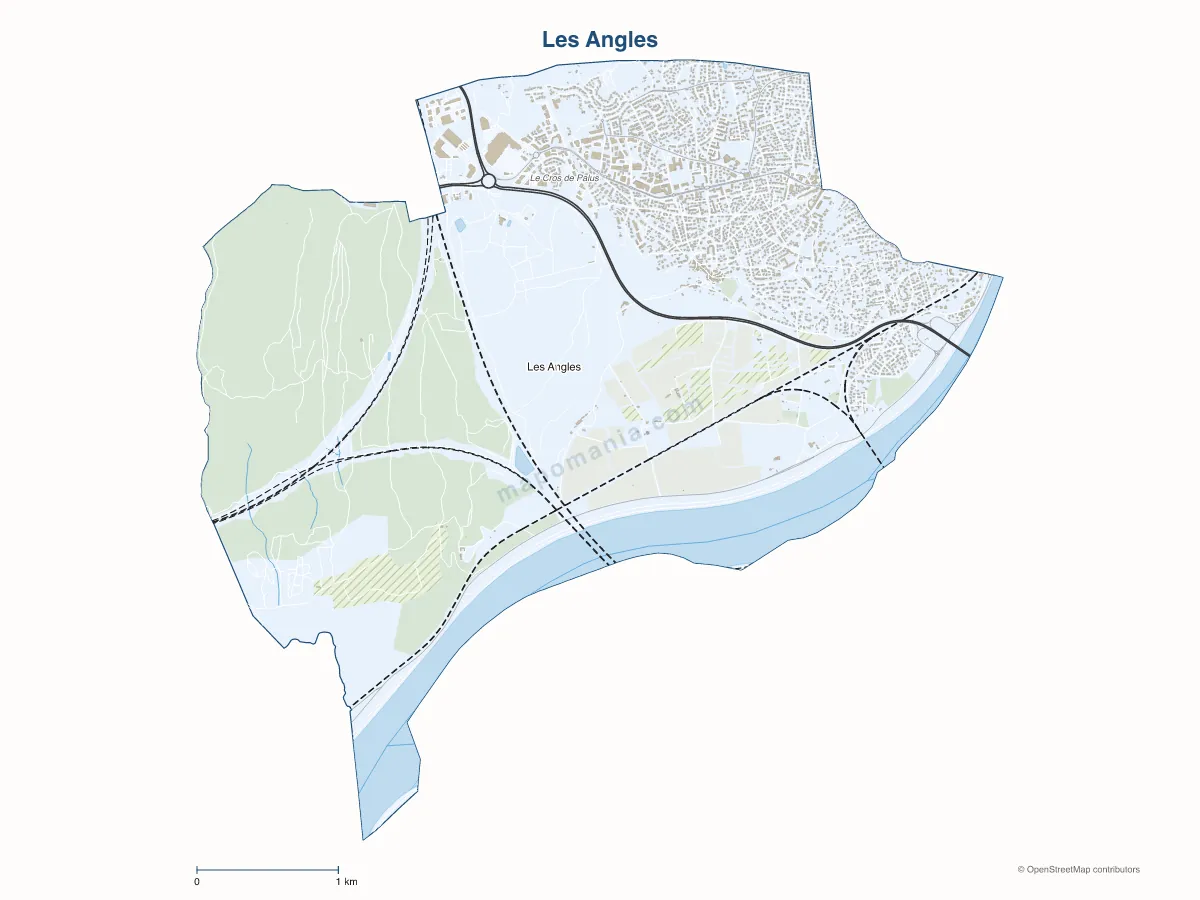 Carte de Les Angles à personnaliser