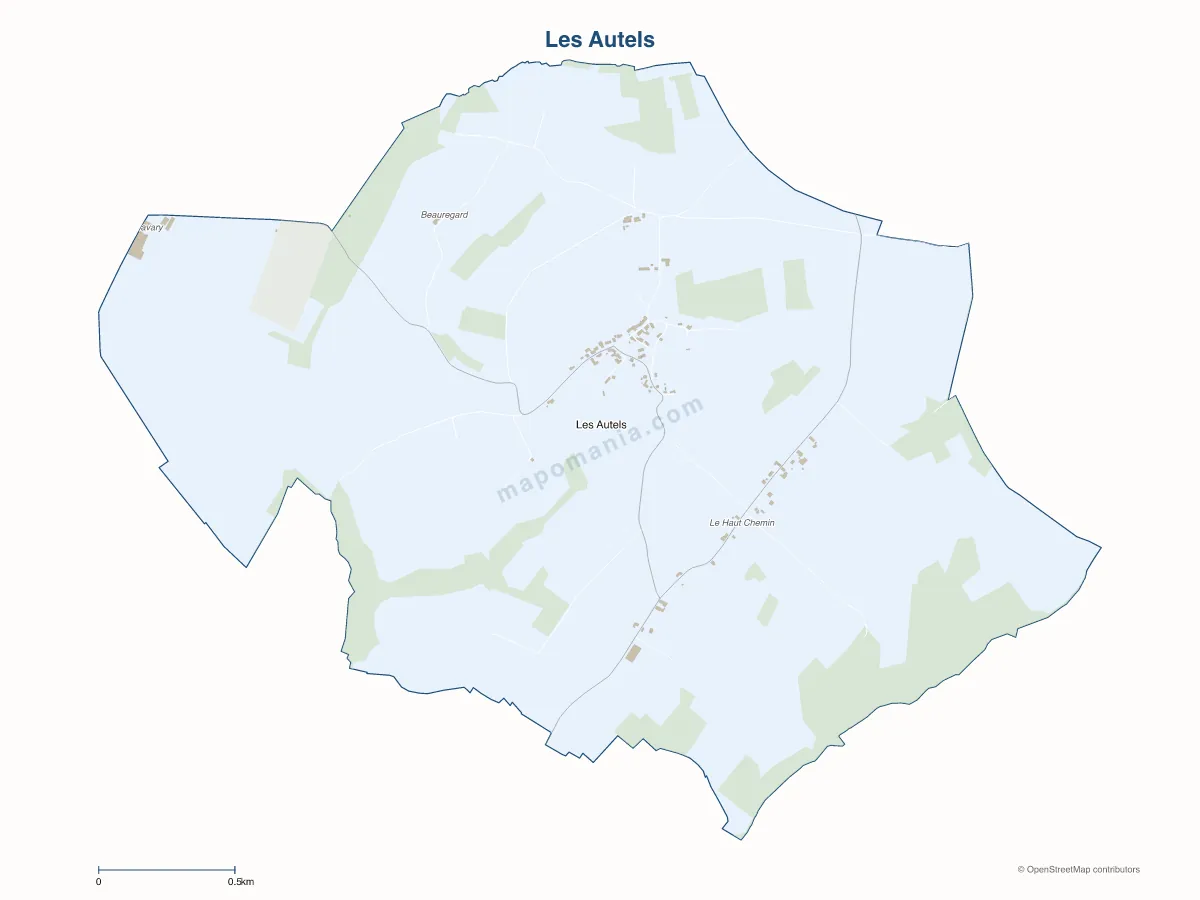 Carte de Les Autels à personnaliser