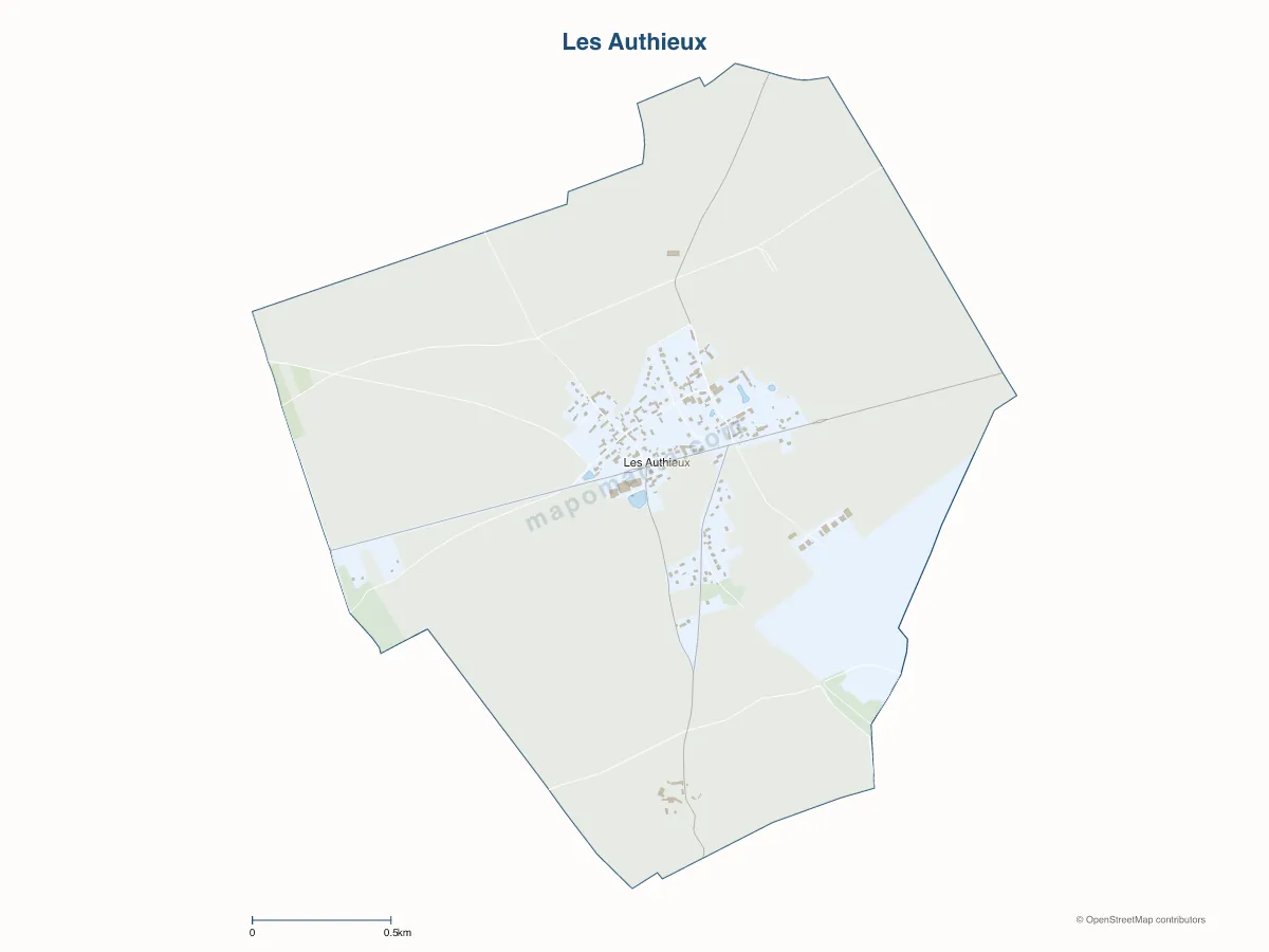 Carte de Les Authieux à personnaliser