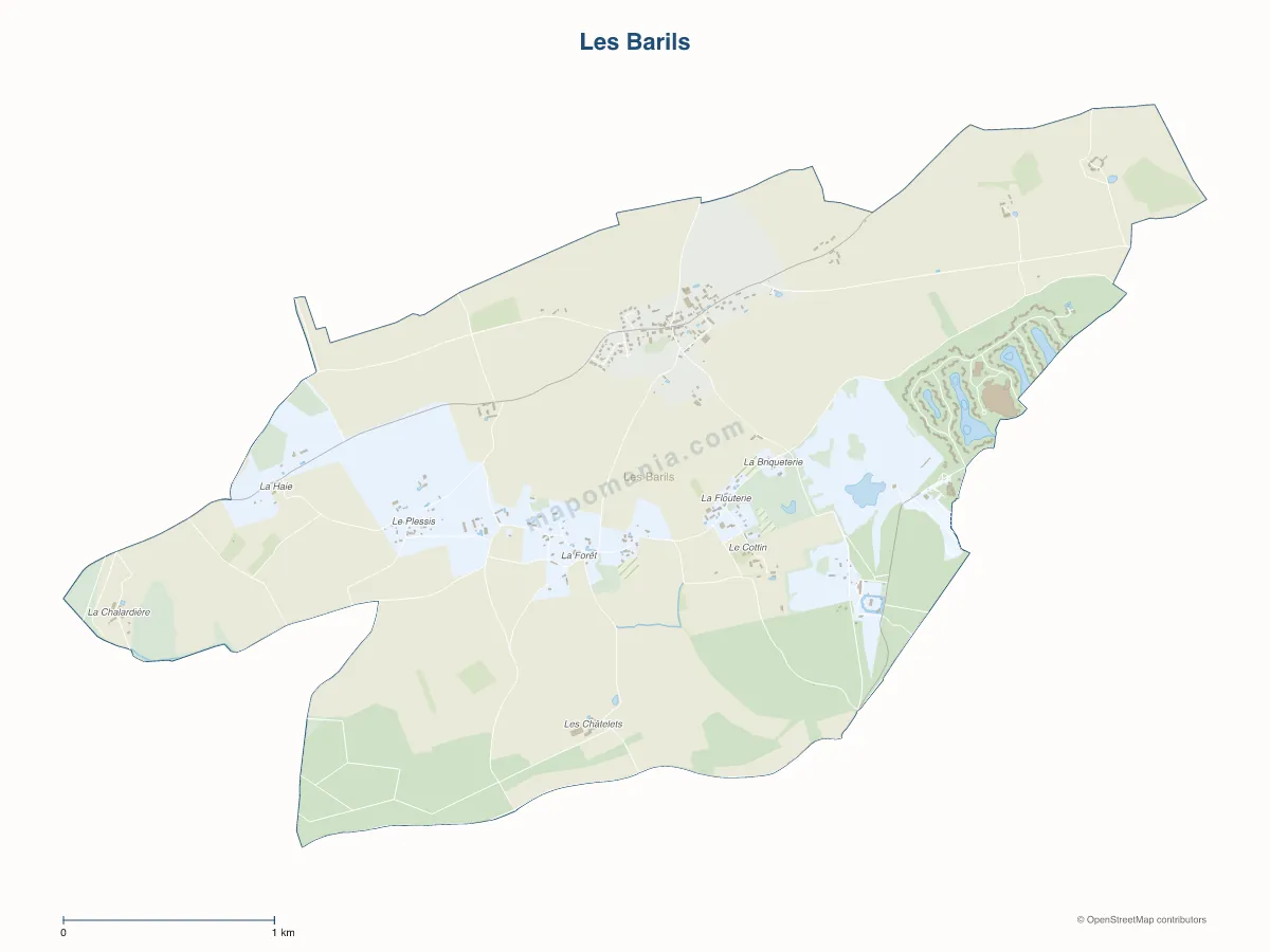 Carte de Les Barils à personnaliser