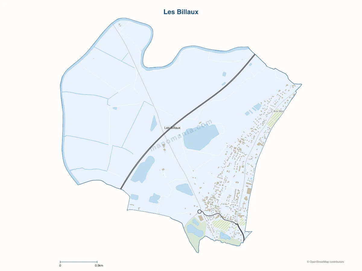 Carte de Les Billaux à personnaliser