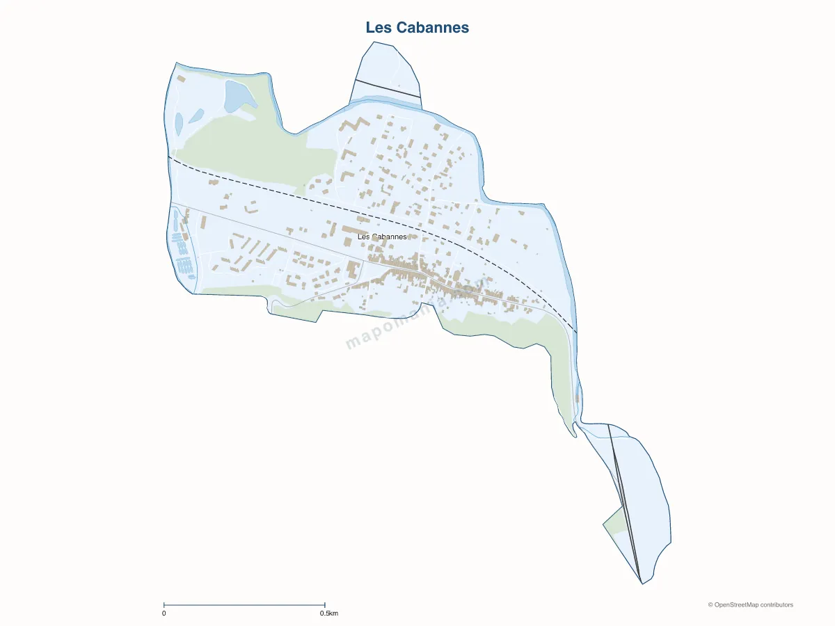 Carte de Les Cabannes à personnaliser
