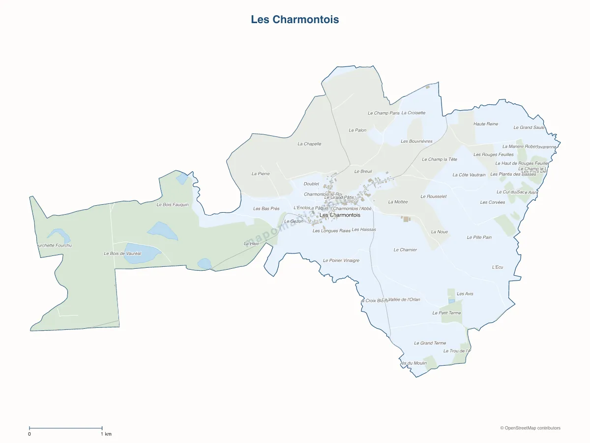 Carte de Les Charmontois à personnaliser