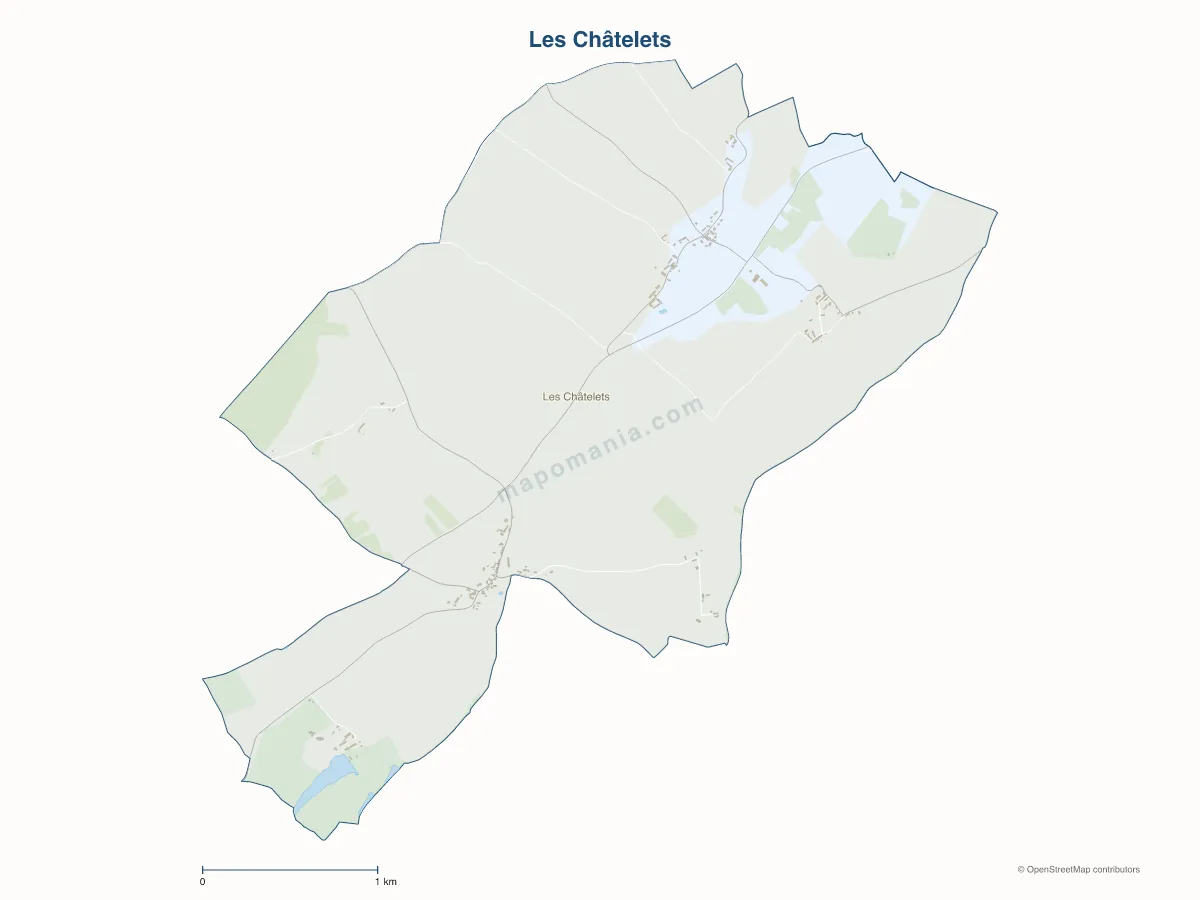 Carte de Les Châtelets à personnaliser