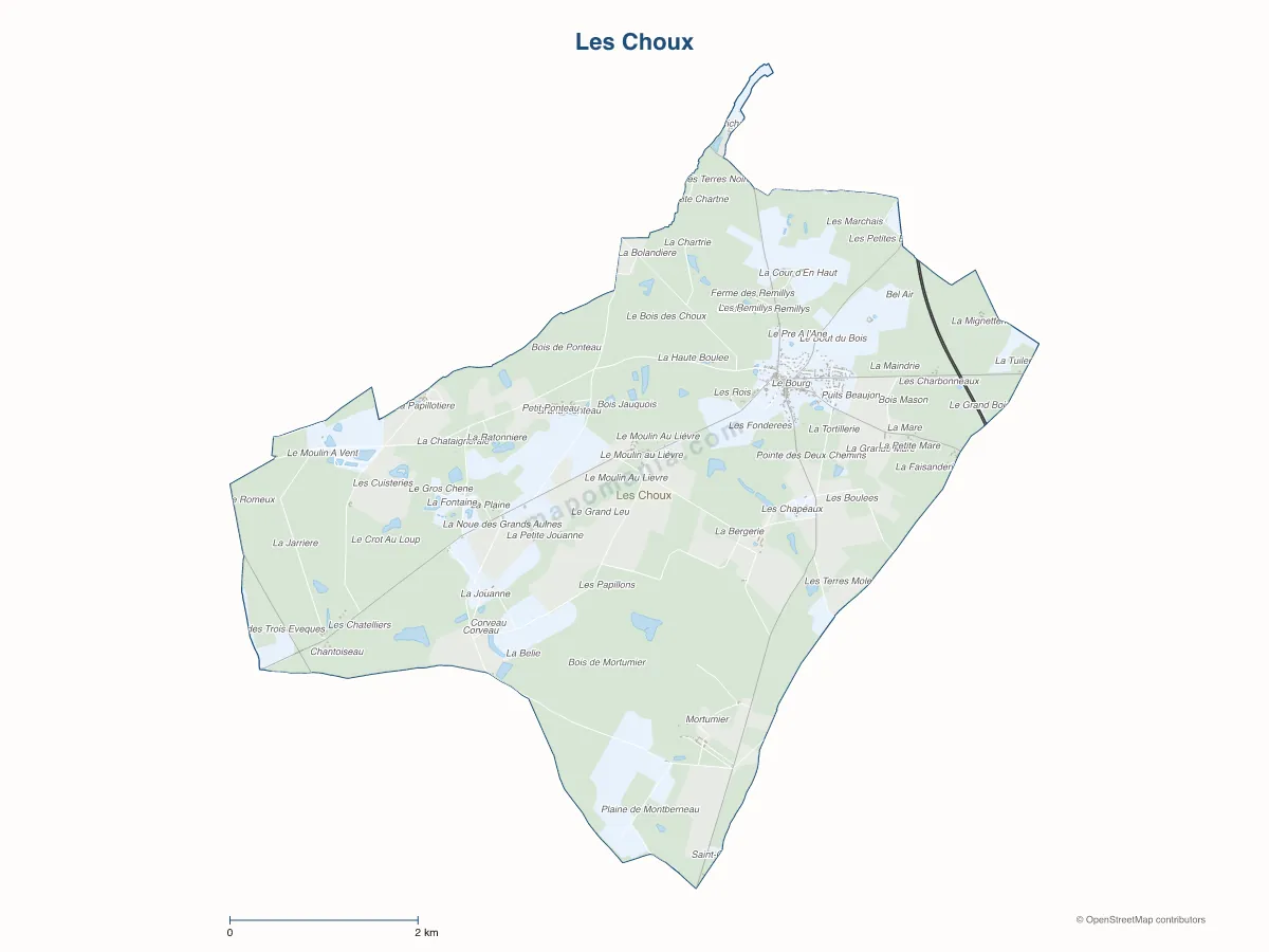 Carte de Les Choux à personnaliser