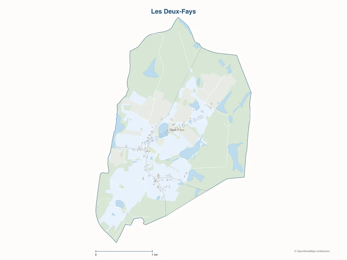 Carte de Les Deux-Fays à personnaliser