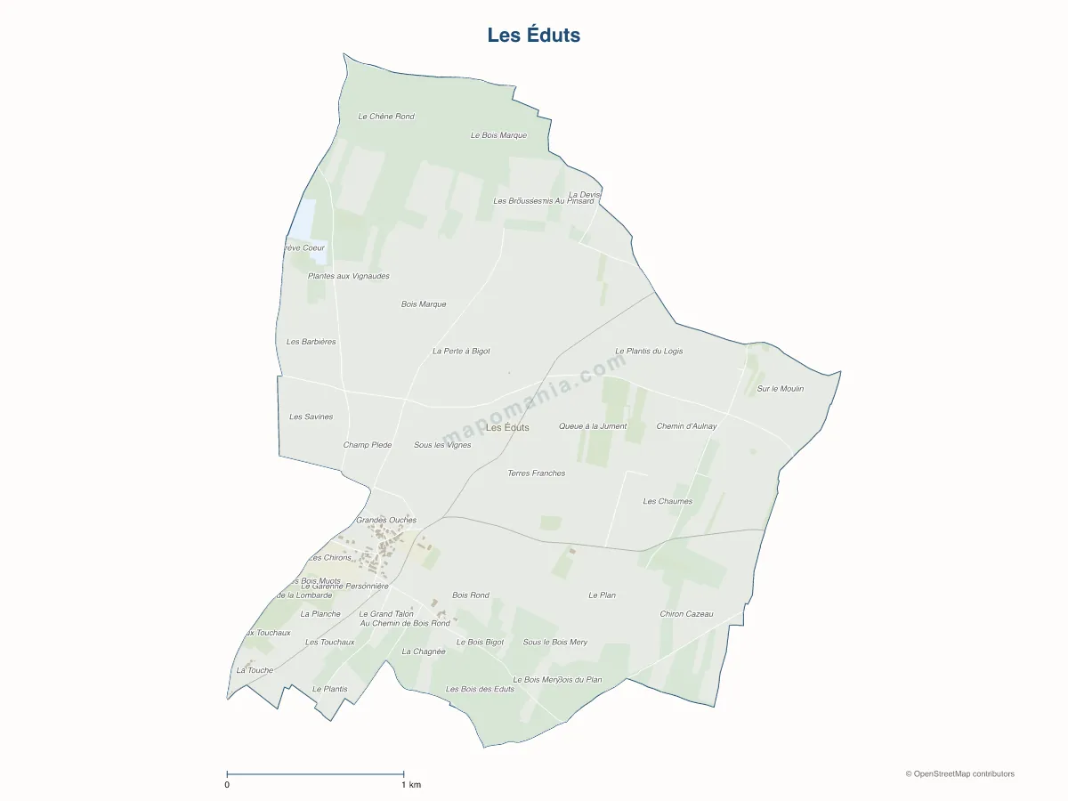 Carte de Les Éduts à personnaliser