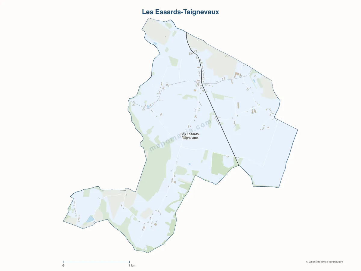 Carte de Les Essards-Taignevaux à personnaliser