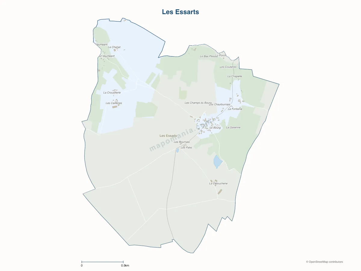 Carte de Les Essarts à personnaliser