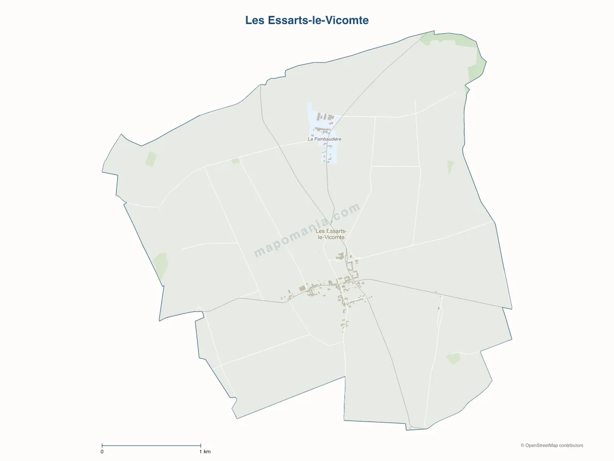 Carte de Les Essarts-le-Vicomte à personnaliser