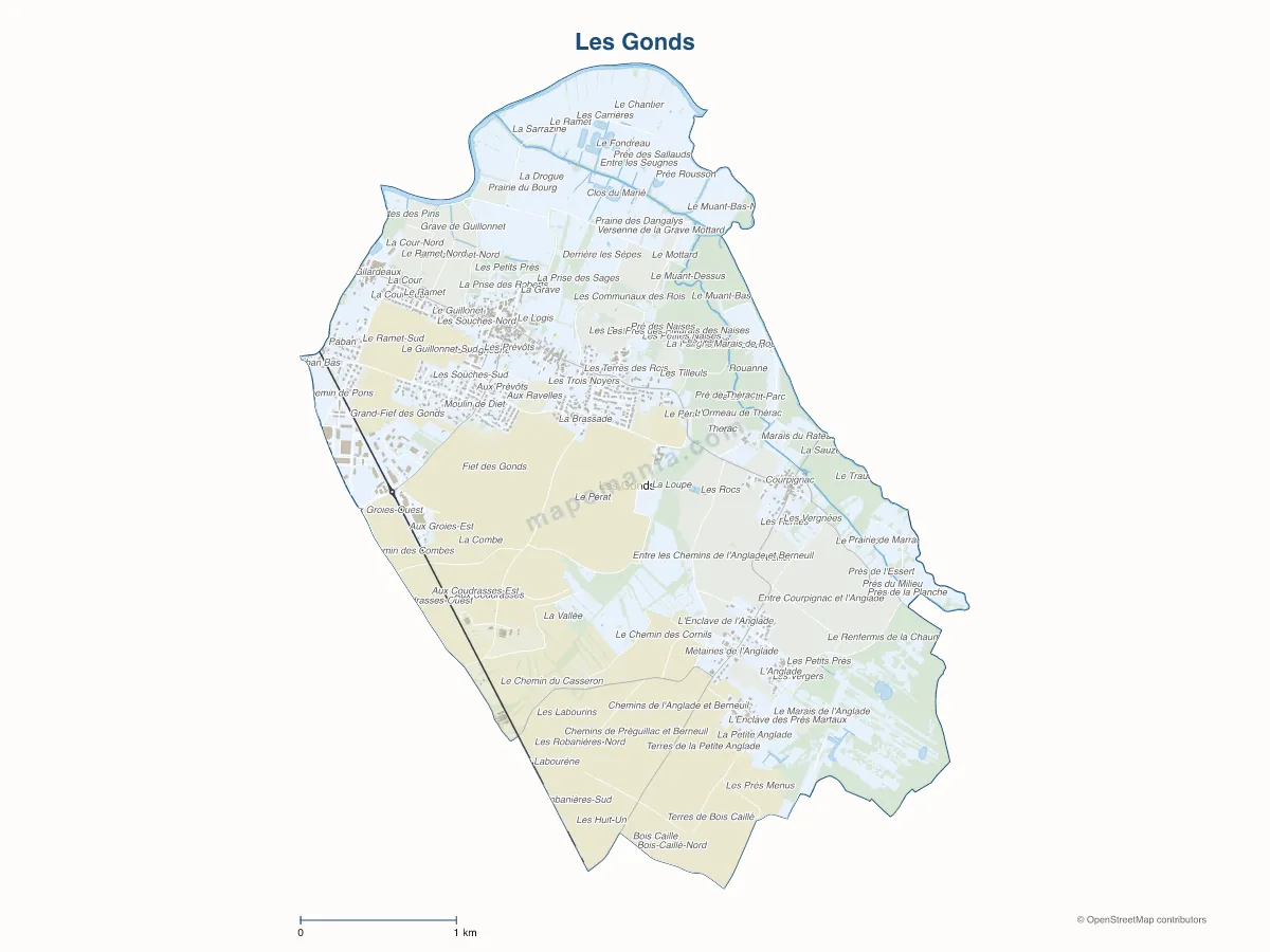Carte de Les Gonds à personnaliser
